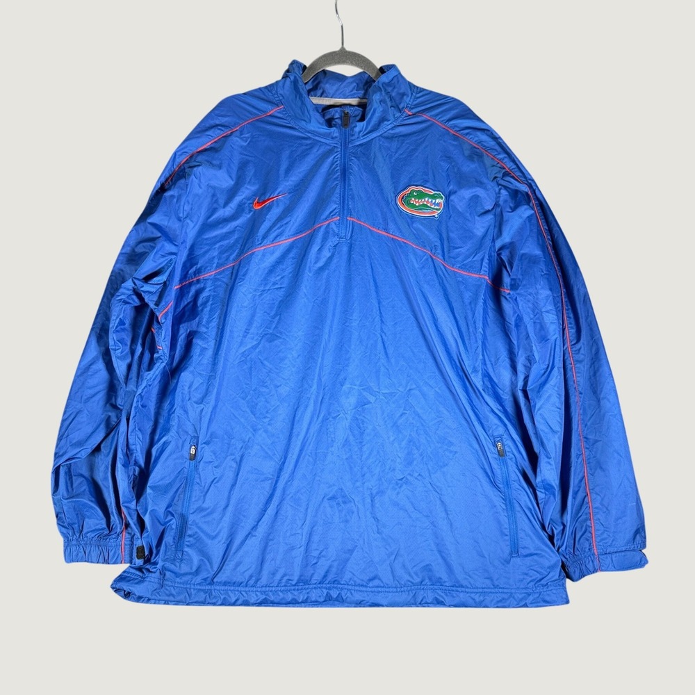 Nike Florida Gators Mens XXL Blue Quarter Zip Windbreaker Jacket 25842X-FG1